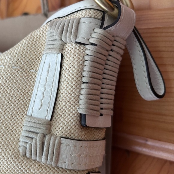 Coach 2005 Y2K Straw & Leather Hobo Bag | Woven Natural Shoulder Purse Iconic - Picture 13 of 17